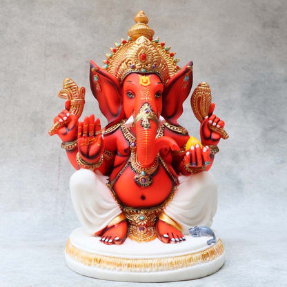 Mukut Ganesha White By Satguru's