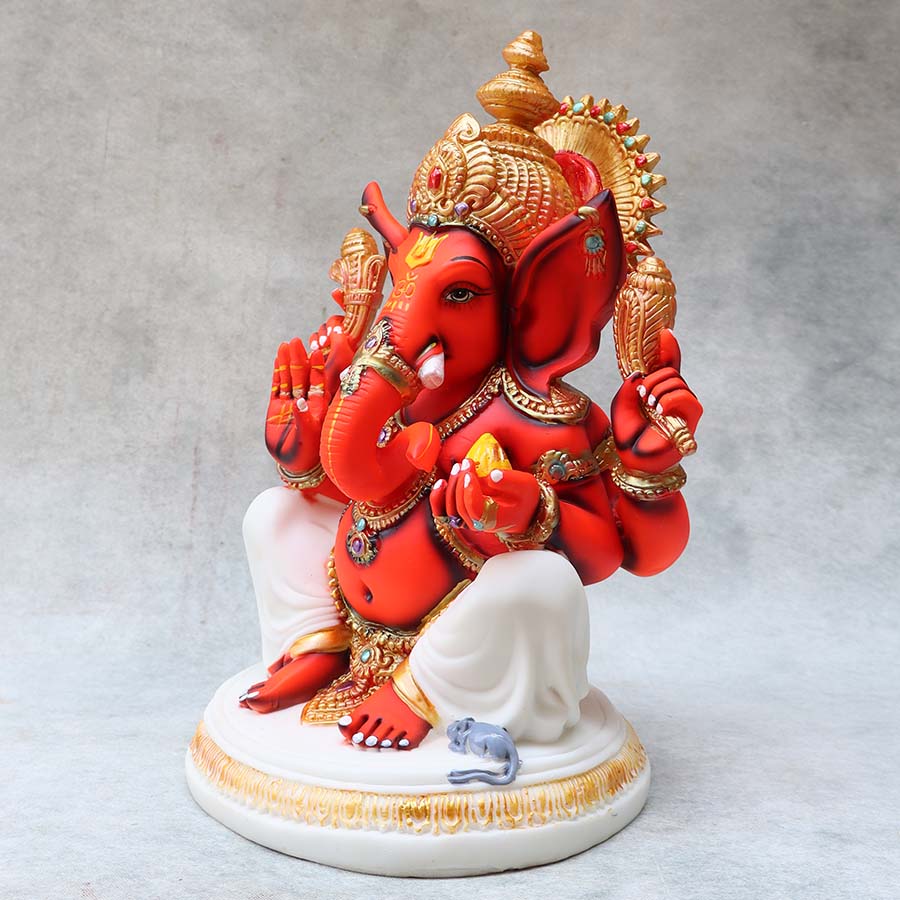 Mukut Ganesha White By Satguru's