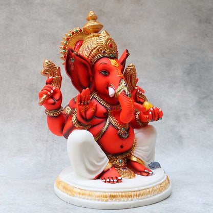 Mukut Ganesha White By Satguru's