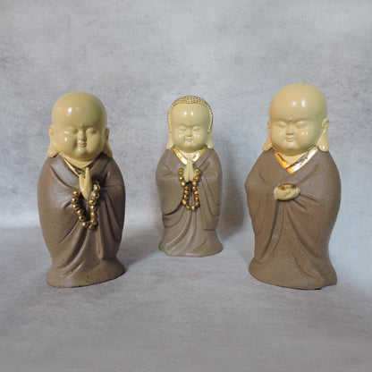 Small Standing Monks Set Of 3 by Satgurus