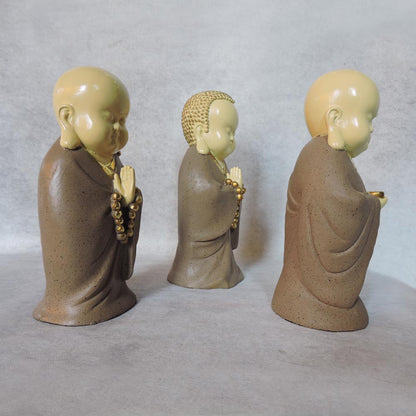 Small Standing Monks Set Of 3 by Satgurus