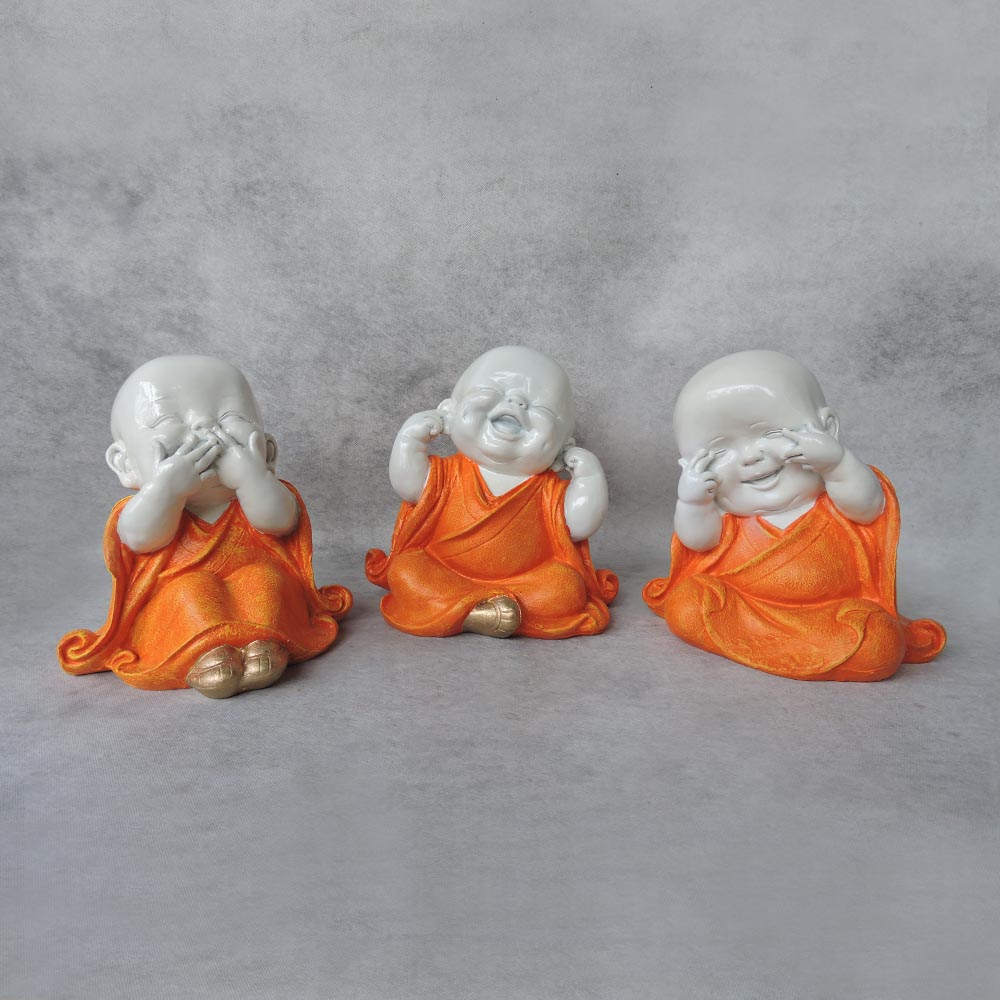 Monk Orange/White Set Of 3 by Satgurus