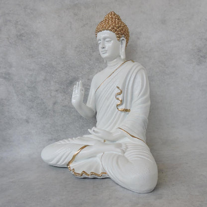 Mudra Buddha In White Finsih by Satgurus