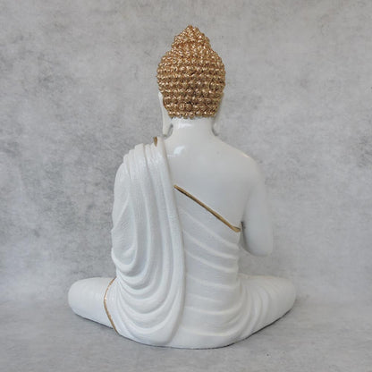 Mudra Buddha In White Finsih by Satgurus