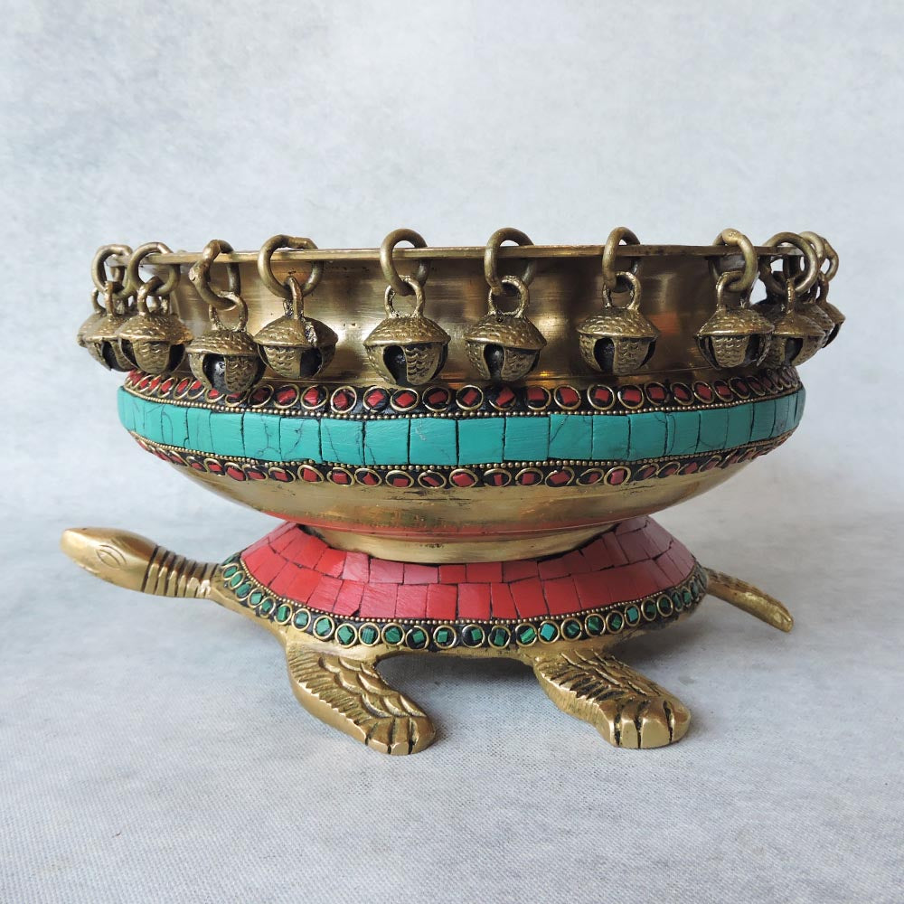 Brass Tortoise Urli by Satgurus