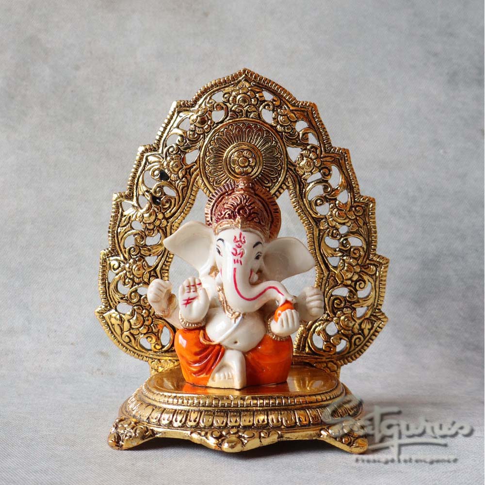 Aluminium Sinhasan With Ganesha By Satguru's