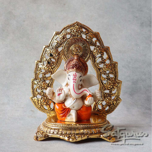 Aluminium Sinhasan With Ganesha By Satguru's
