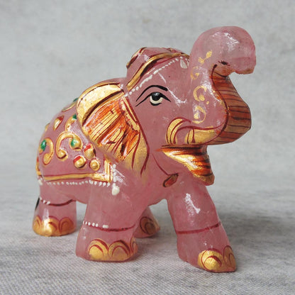 Rose Quartz Elephant / Medium by Satgurus