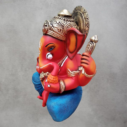 Sumukh Ganesha In Red / Blue by Satgurus