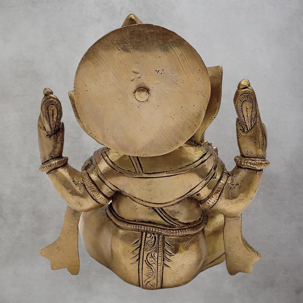 Brass Sitting Ganesha by Satgurus