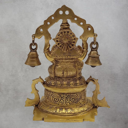 Brass Ganesh Arch With Bells by Satgurus