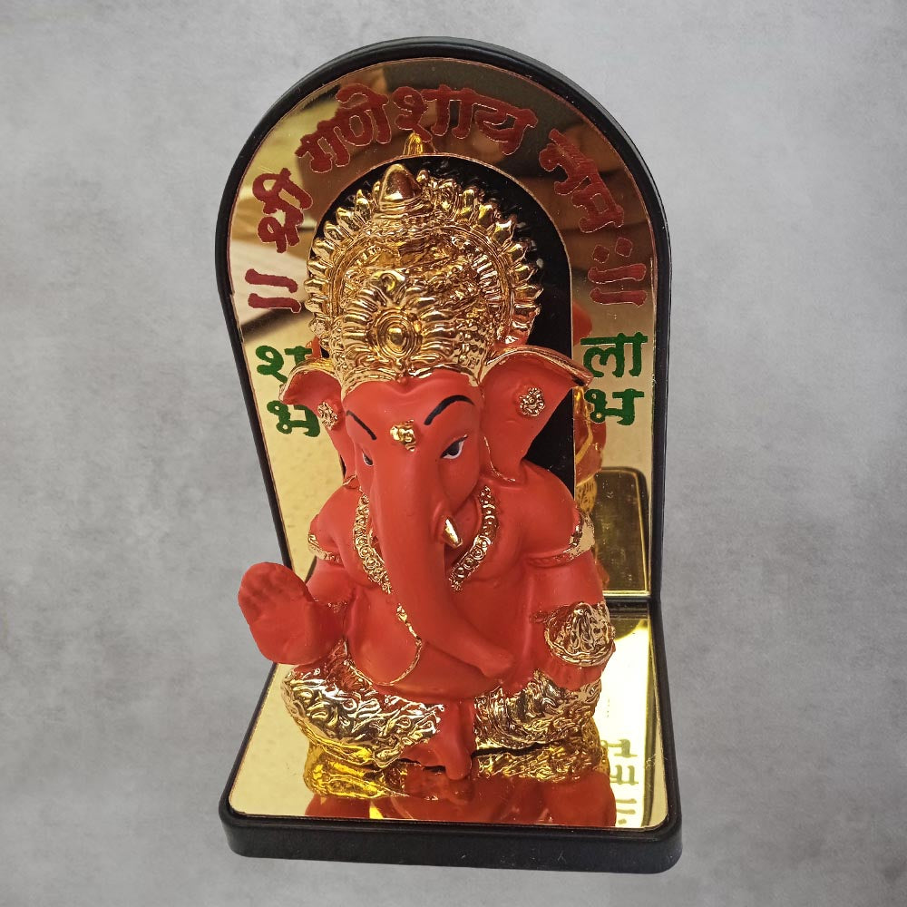 Orange Mukut Ganesha With Arch by Satgurus