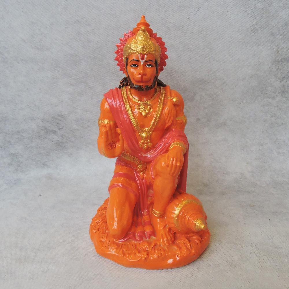 Hanuman Sitting / Orange Finish by Satgurus