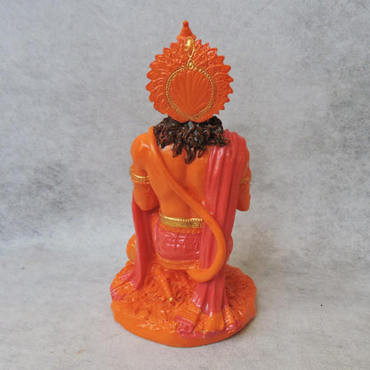 Hanuman Sitting / Orange Finish by Satgurus