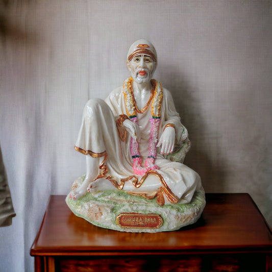 Sai Baba With Garland by Satgurus