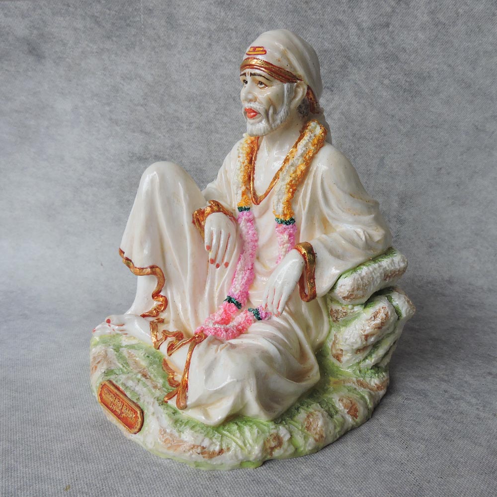 Sai Baba With Garland by Satgurus