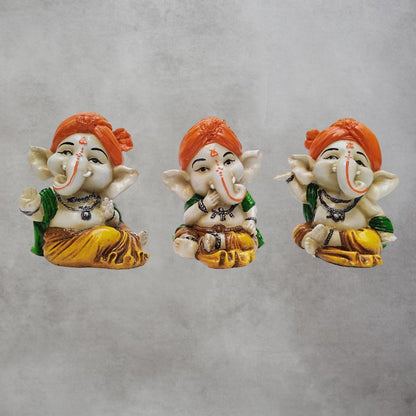 Feta Ganesh Set Of 3 by Satgurus