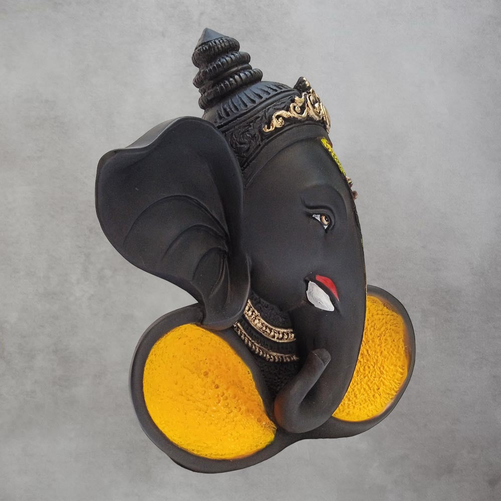 Side Face Ganesha Black/Orange by Satgurus