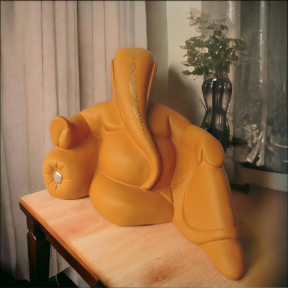 Resting Ganesha / Yellow Small by Satgurus