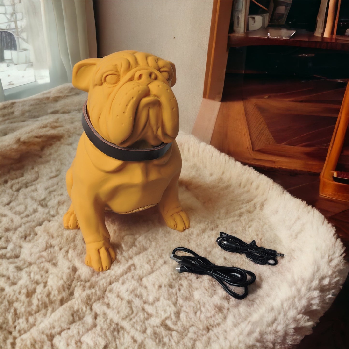 Dog With Bluetooth Speaker / Yellow by Satgurus