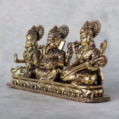 Goddess Lakshmi, Saraswati And Lord Ganesha by Satgurus