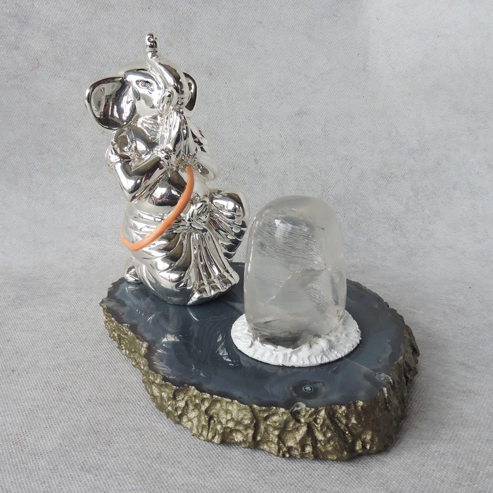 Ganesha With Crystal Pindi Shiva by Satgurus