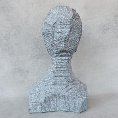 Rock Effect Face Sculpture in Grey by Satgurus