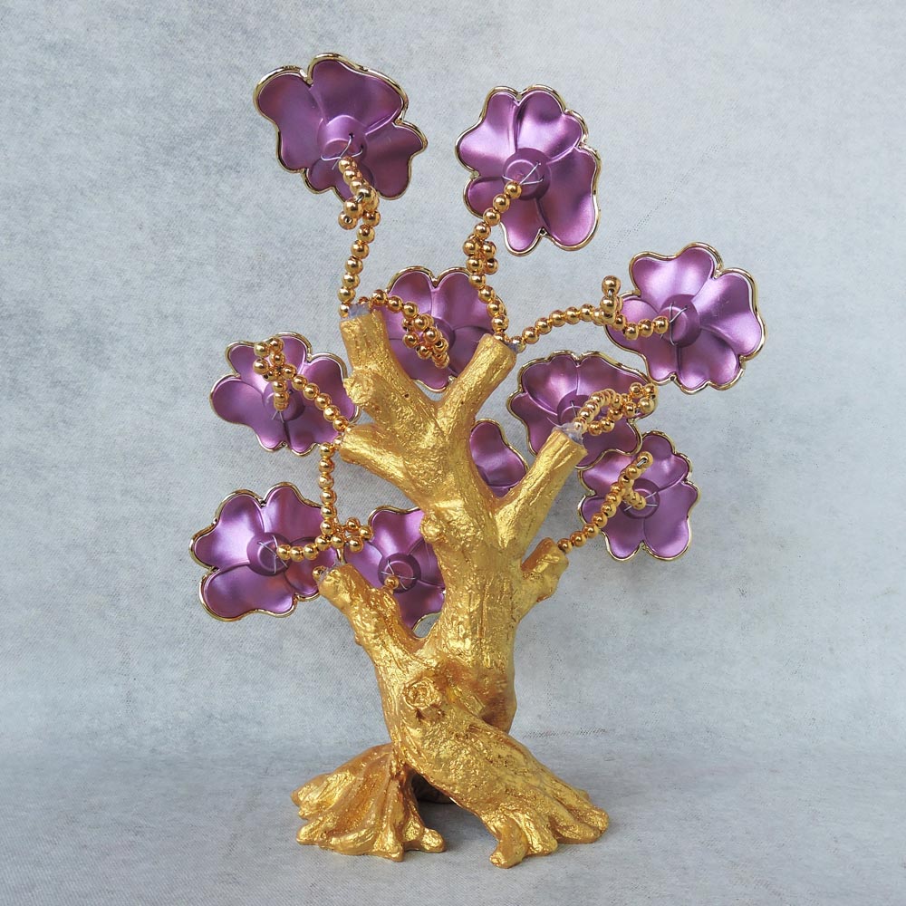 Flower Evil Eye Tree / Purple & Gold by Satgurus