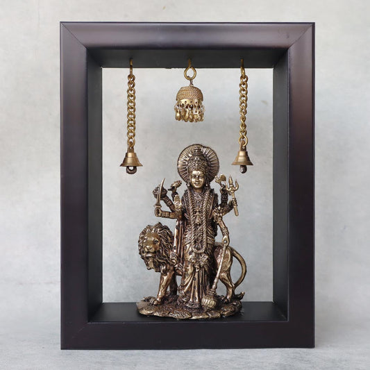 Durga Mata In Wooden Frame by Satgurus