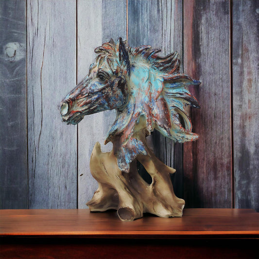Modern Colourful Horse Bust by Satgurus