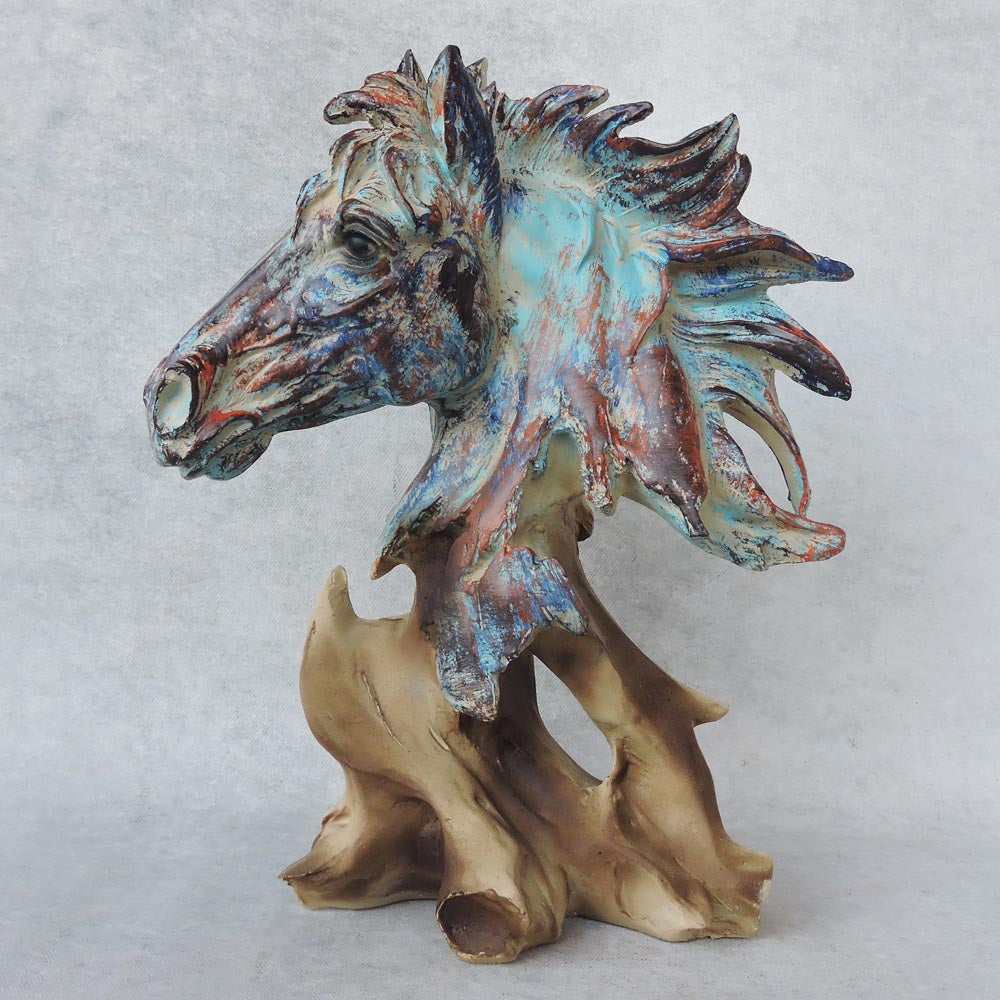Modern Colourful Horse Bust by Satgurus