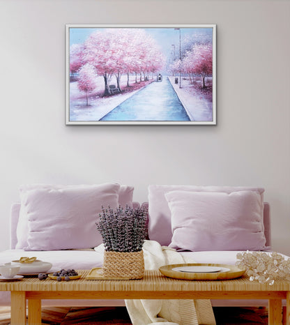 Pink Autumn Painting by Satgurus
