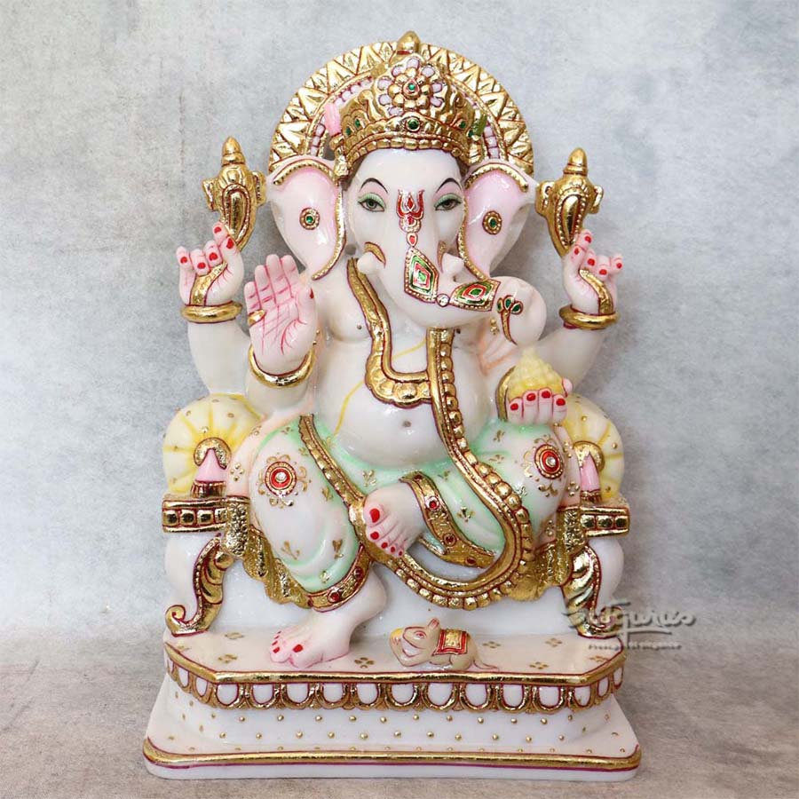 Ganesha On Sinhasan By Satguru's