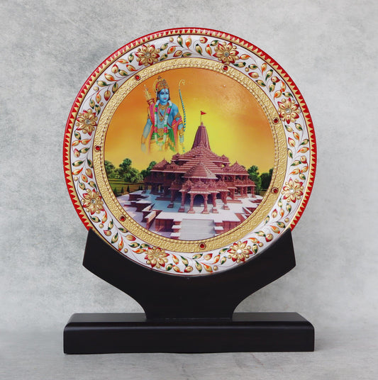 Ayodha Temple Painted On Plate by Satgurus