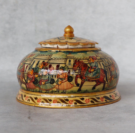 Hand Painted Round Box by Satgurus