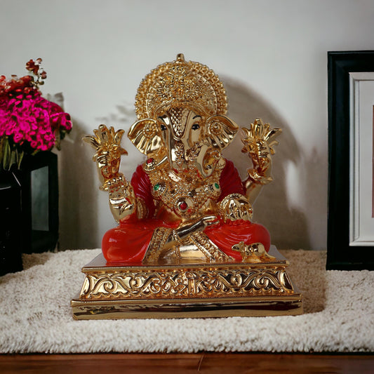 Gold Plated Dagdu Ganesha by Satgurus
