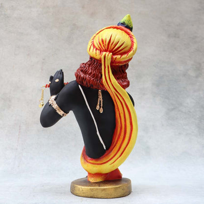 Orange Krishna Round Base By Satguru's