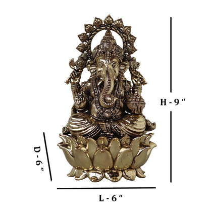 Ashtadhatu Lotus Ganesha by Satgurus
