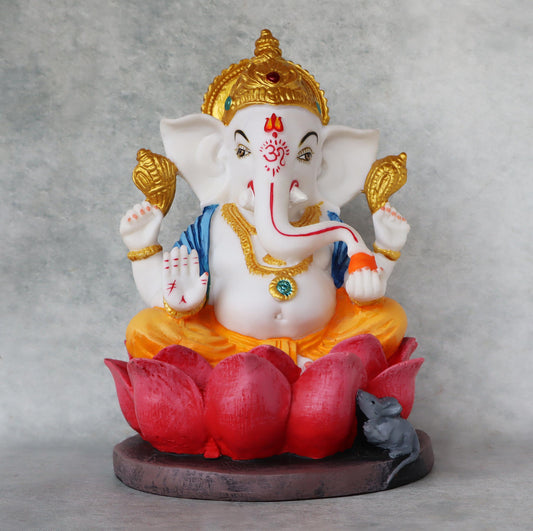 Lord Ganesha On Lotus by Satgurus