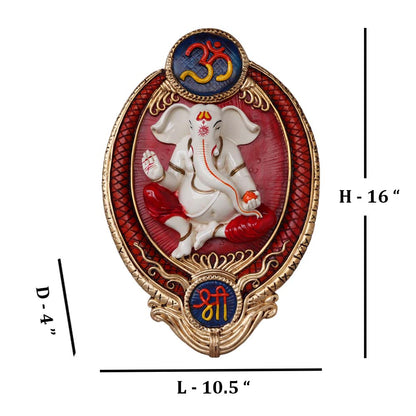 Ganesha  On Oval Frame by Satgurus