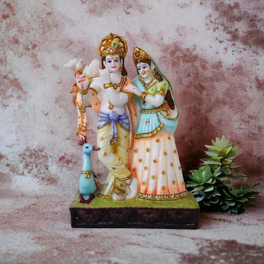 Radha Krishna With Peacock Pastel Series by Satgurus