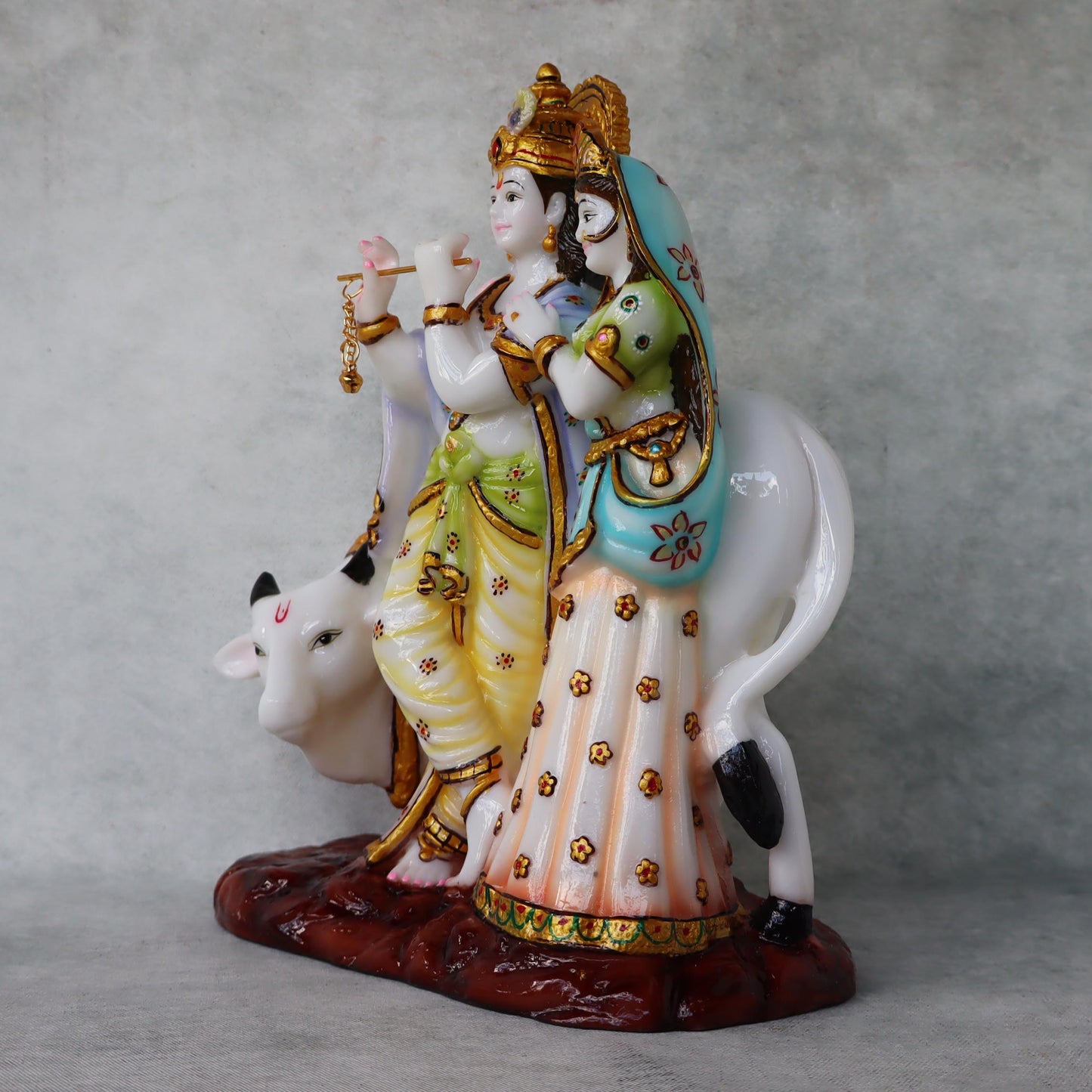 Radha Krishna With Cow Idol Pastel Series by Satgurus