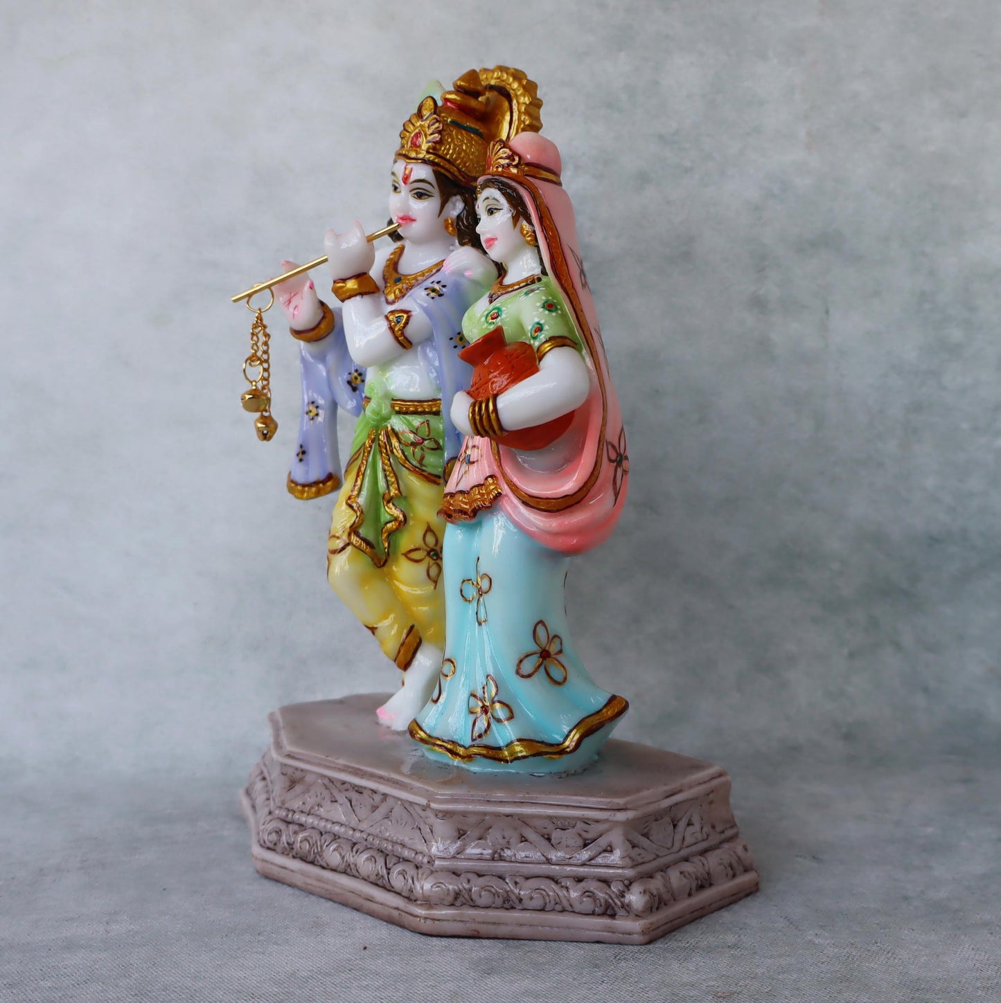 Radha Krishna Standing On Base Pastel Series by Satgurus