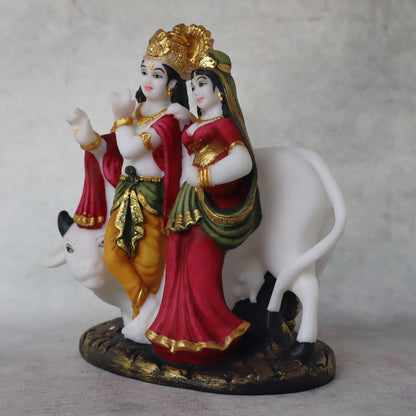 Radha Krishna Idol With Cow by Satgurus