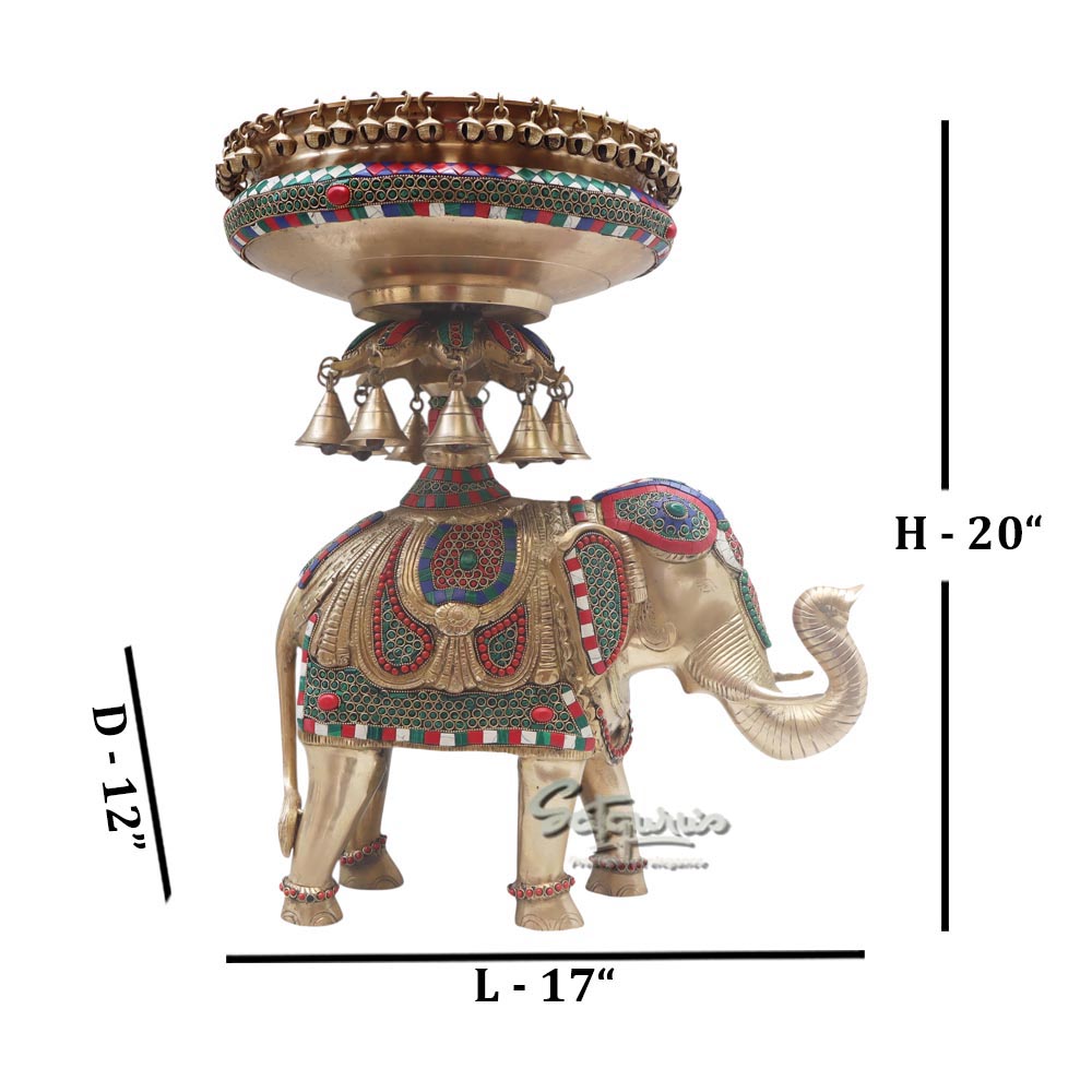 Elephant With Urli On Top by Satgurus