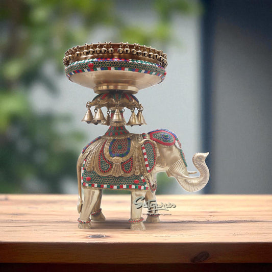 Elephant With Urli On Top by Satgurus