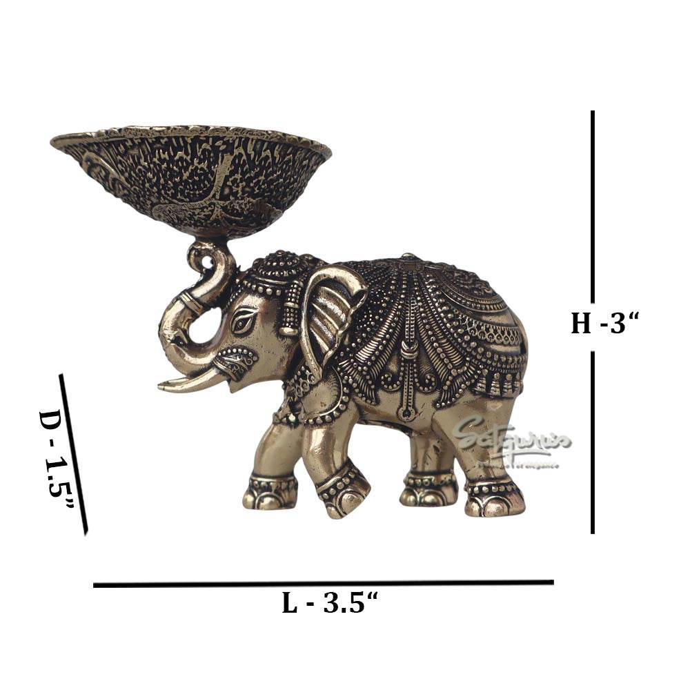 Ashtadhatu Diya Elephant by Satgurus