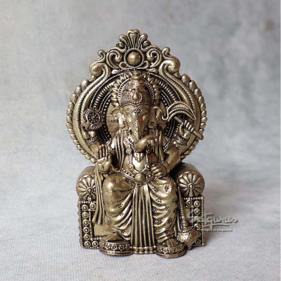 Brass Lalbaug Ganesha By Satguru's