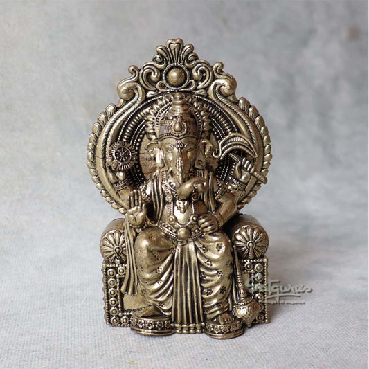 Brass Lalbaug Ganesha By Satguru's