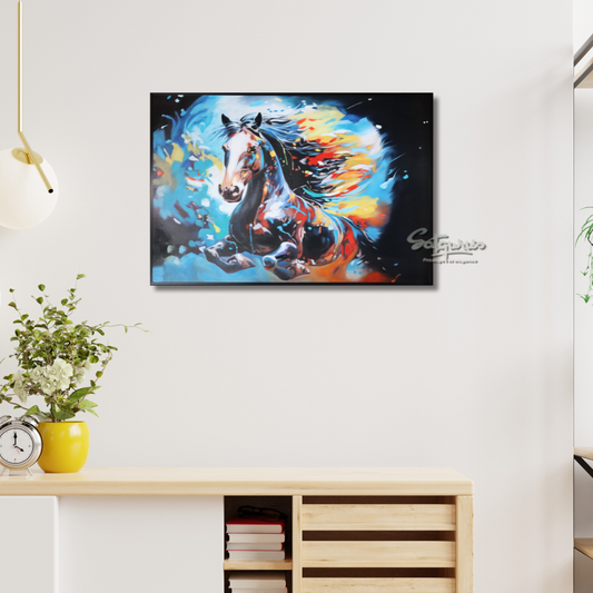 Abstract Horse Wall Art by Satgurus